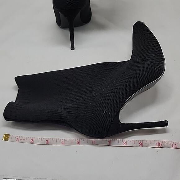 CUCCOO BASIC MINIMALIST STILLETO KNIT SOCK BOOTS WOMENS 37 BLACK - Picture 8 of 16